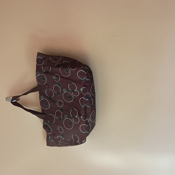 Burgundy, Gray, and White Tote Bag - Picture 3 of 7